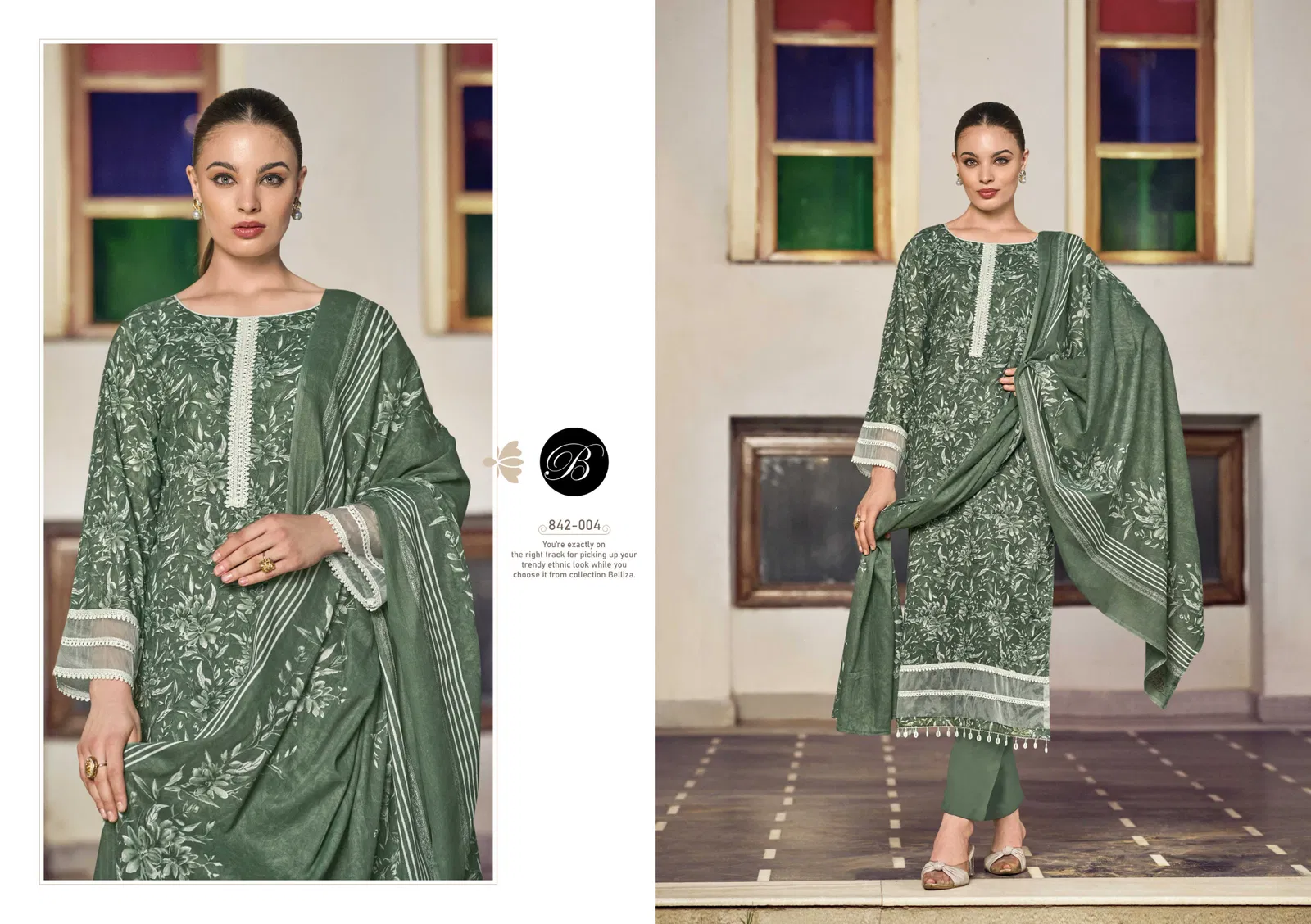Flamingo Vol 2 By Belliza Cotton Printed Dress Material Exporters In India